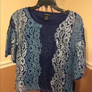 Lacy Shades of Blue Top